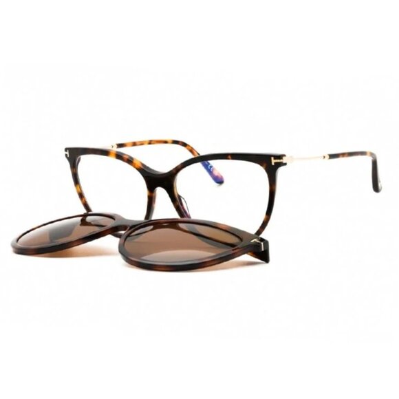 NEW TOM FORD EYEGLASSES HAVANA WOMEN EYEWEAR TOM FORD FT5994-B 052